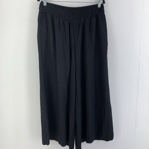 Old Navy Womens Large Mid Rise Wide Leg Comfort Band Pants Boho Beach Peasant